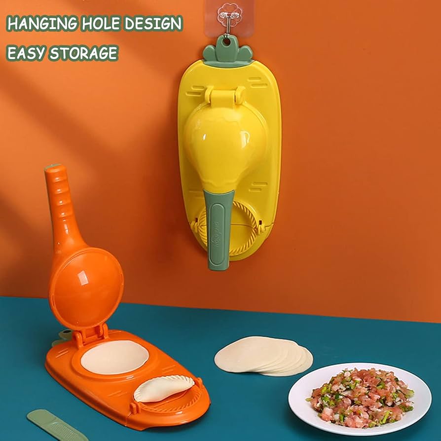 2-in-1 Dual Head Momo & Dumpling Maker Machine – Multi-functional Manual Skin Press & Mold